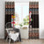 Fiji Christmas Window Curtain Fijian Masi Marau na Kerisimasi! - Brown