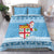 Fiji Christmas Bedding Set Fijian Masi Marau na Kerisimasi! - Blue