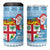 Fiji Christmas 4 in 1 Can Cooler Tumbler Fijian Masi Marau na Kerisimasi! - Blue