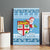 Fiji Christmas Canvas Wall Art Fijian Masi Marau na Kerisimasi! - Blue