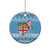 Fiji Christmas Ceramic Ornament Fijian Masi Marau na Kerisimasi! - Blue