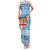 Fiji Christmas Family Matching Tank Maxi Dress and Hawaiian Shirt Fijian Masi Marau na Kerisimasi! - Blue