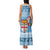 Fiji Christmas Family Matching Tank Maxi Dress and Hawaiian Shirt Fijian Masi Marau na Kerisimasi! - Blue