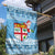 Fiji Christmas Garden Flag Fijian Masi Marau na Kerisimasi! - Blue