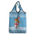 Fiji Christmas Grocery Bag Fijian Masi Marau na Kerisimasi! - Blue