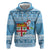 Fiji Christmas Hoodie Fijian Masi Marau na Kerisimasi! - Blue