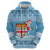 Fiji Christmas Hoodie Fijian Masi Marau na Kerisimasi! - Blue