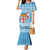 Fiji Christmas Mermaid Dress Fijian Masi Marau na Kerisimasi! - Blue