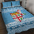 Fiji Christmas Quilt Bed Set Fijian Masi Marau na Kerisimasi! - Blue