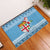 Fiji Christmas Rubber Doormat Fijian Masi Marau na Kerisimasi! - Blue