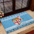 Fiji Christmas Rubber Doormat Fijian Masi Marau na Kerisimasi! - Blue