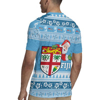 Fiji Christmas Rugby Jersey Fijian Masi Marau na Kerisimasi! - Blue LT14 - Polynesian Pride