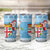 Fiji Christmas Tumbler Cup Fijian Masi Marau na Kerisimasi! - Blue