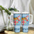 Fiji Christmas Tumbler With Handle Fijian Masi Marau na Kerisimasi! - Blue