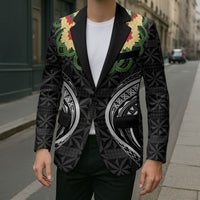 Black Tonga Ngatu Kahoa Lei Blazer LT14 - Polynesian Pride