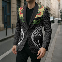 Black Tonga Ngatu Kahoa Lei Blazer LT14 - Polynesian Pride