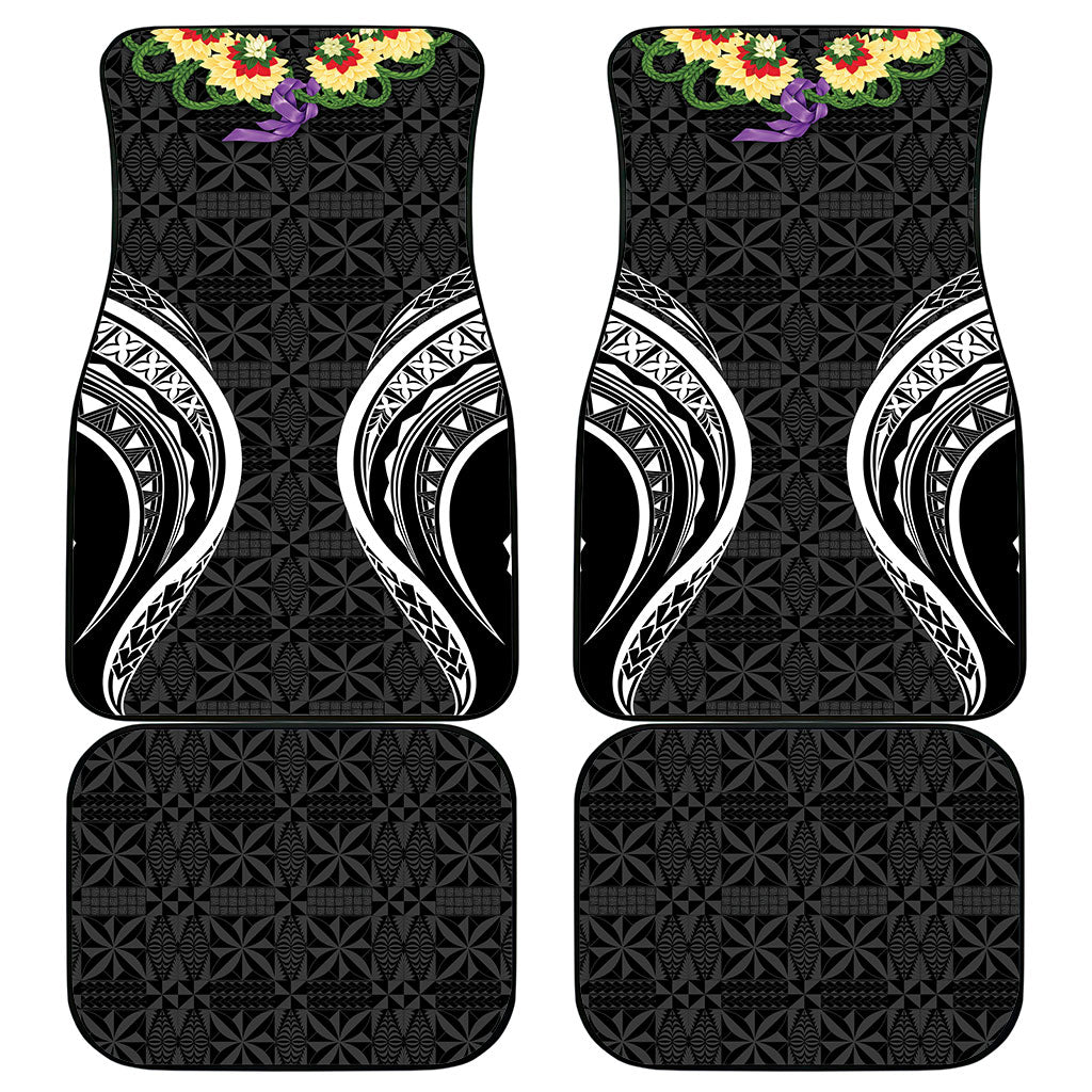Black Tonga Ngatu Kahoa Lei Car Mats LT14 - Polynesian Pride