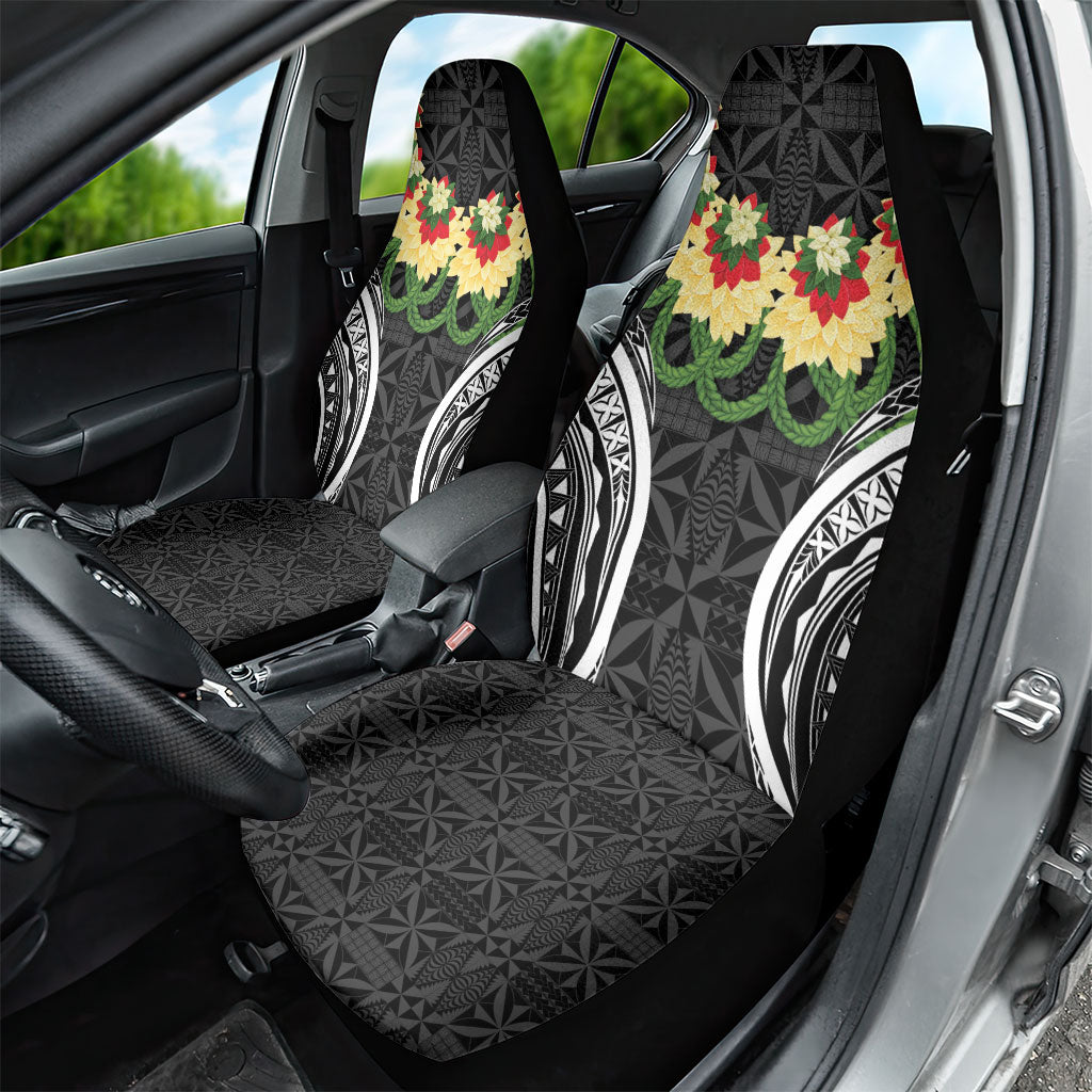 Black Tonga Ngatu Kahoa Lei Car Seat Cover LT14 - Polynesian Pride