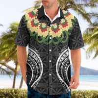 Black Tonga Ngatu Kahoa Lei Hawaiian Shirt LT14 - Polynesian Pride