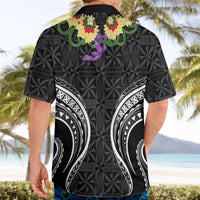 Black Tonga Ngatu Kahoa Lei Hawaiian Shirt LT14 - Polynesian Pride