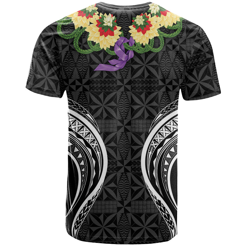 Black Tonga Ngatu Kahoa Lei T Shirt LT14 - Polynesian Pride