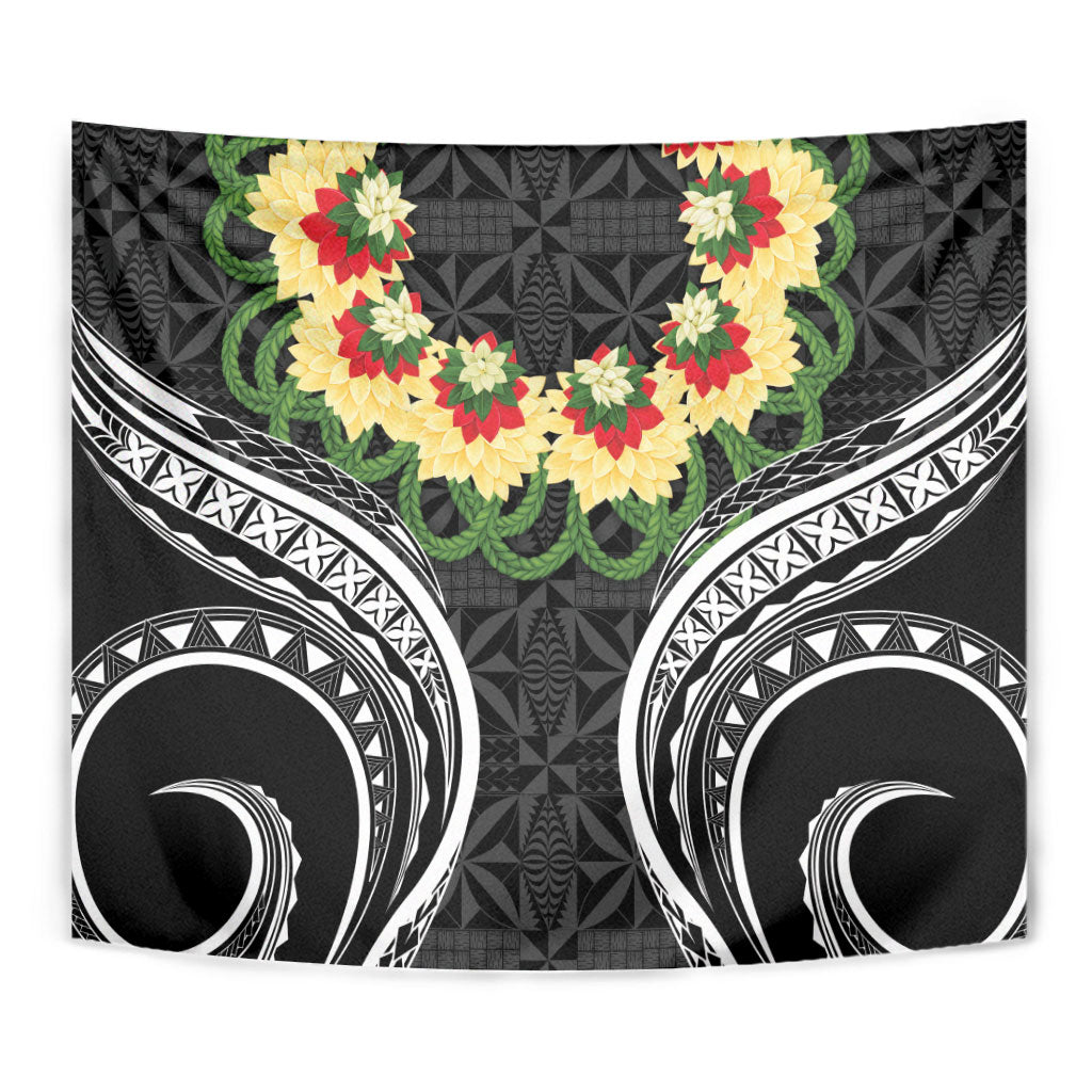 Black Tonga Ngatu Kahoa Lei Tapestry LT14 - Polynesian Pride