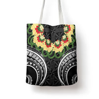 Black Tonga Ngatu Kahoa Lei Tote Bag LT14 - Polynesian Pride