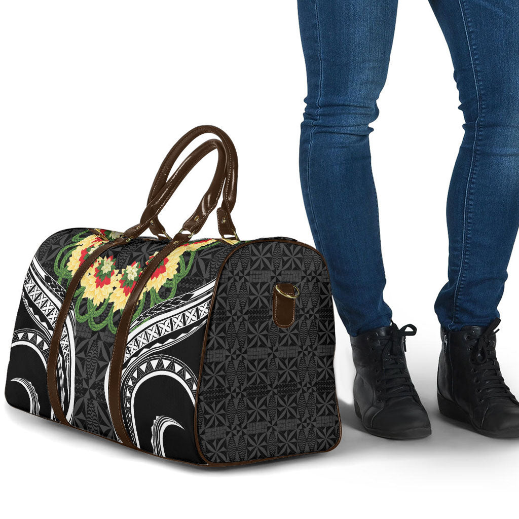 Black Tonga Ngatu Kahoa Lei Travel Bag LT14 - Polynesian Pride