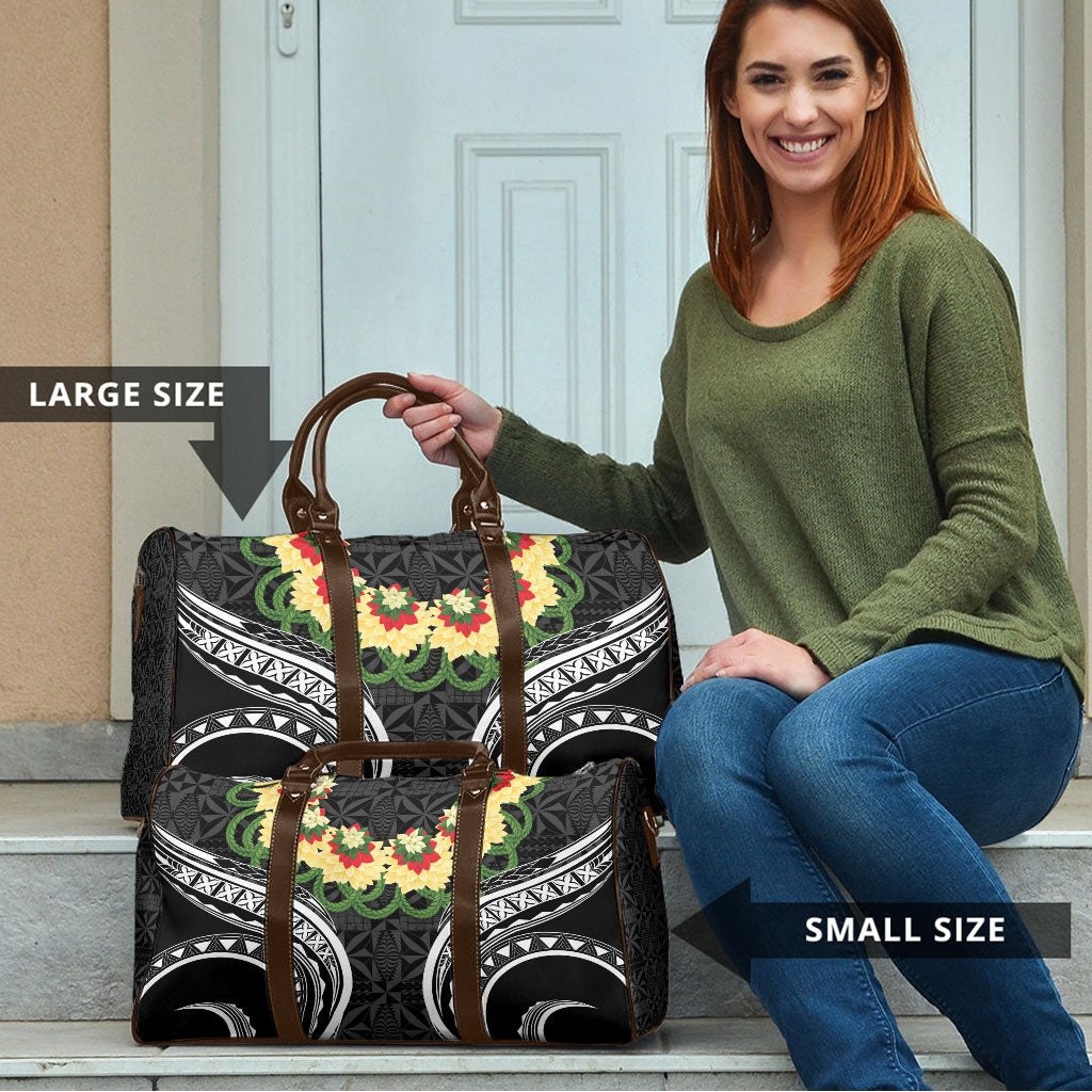 Black Tonga Ngatu Kahoa Lei Travel Bag LT14 - Polynesian Pride