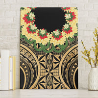 Grunge Gold Tonga Ngatu Kahoa Lei Canvas Wall Art LT14 Without Frame Gold - Polynesian Pride