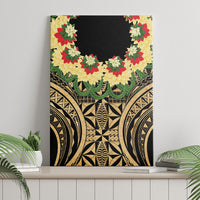 Grunge Gold Tonga Ngatu Kahoa Lei Canvas Wall Art LT14 - Polynesian Pride