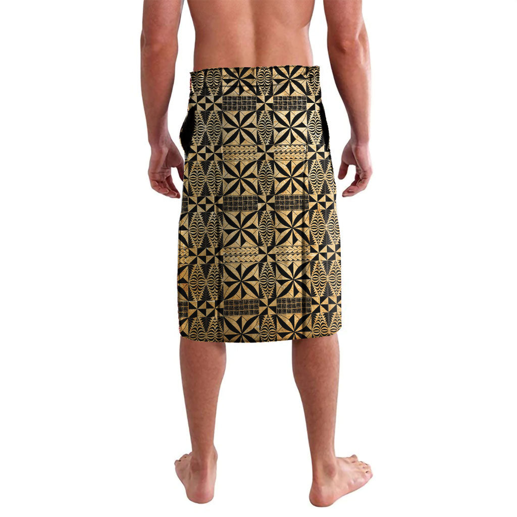 Grunge Gold Tonga Ngatu Kahoa Lei Lavalava LT14 - Polynesian Pride