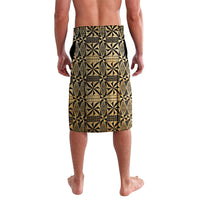 Grunge Gold Tonga Ngatu Kahoa Lei Lavalava LT14 - Polynesian Pride