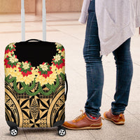 Grunge Gold Tonga Ngatu Kahoa Lei Luggage Cover LT14 Gold - Polynesian Pride