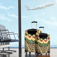 Grunge Gold Tonga Ngatu Kahoa Lei Luggage Cover LT14 - Polynesian Pride