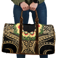 Grunge Gold Tonga Ngatu Kahoa Lei Travel Bag LT14 Gold - Polynesian Pride