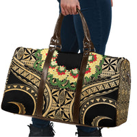 Grunge Gold Tonga Ngatu Kahoa Lei Travel Bag LT14 - Polynesian Pride