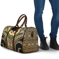 Grunge Gold Tonga Ngatu Kahoa Lei Travel Bag LT14 - Polynesian Pride