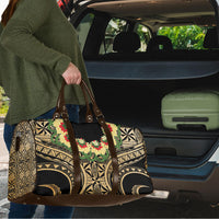 Grunge Gold Tonga Ngatu Kahoa Lei Travel Bag LT14 - Polynesian Pride