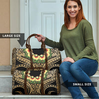Grunge Gold Tonga Ngatu Kahoa Lei Travel Bag LT14 - Polynesian Pride
