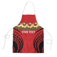 Personalised Red Tonga Ngatu Kahoa Lei Apron LT14 Red - Polynesian Pride