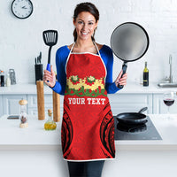 Personalised Red Tonga Ngatu Kahoa Lei Apron LT14 - Polynesian Pride