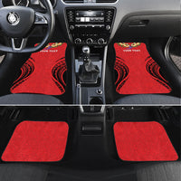 Personalised Red Tonga Ngatu Kahoa Lei Car Mats LT14 Set 4pcs Red - Polynesian Pride