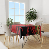 Personalised Red Tonga Ngatu Kahoa Lei Tablecloth LT14 - Polynesian Pride