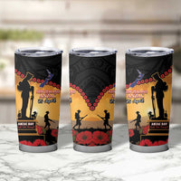 New Zealand Anzac Tumbler Cup Maori Camouflage Mix Poppies We Will Remember Them LT14 - Polynesian Pride
