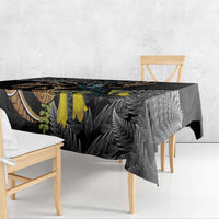 Aotearoa Kowhai Tui Bird Tablecloth Maori Ngaru With Silver Fern LT14 - Polynesian Pride