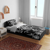 Black Ngaru Taniko With Aotearoa Maori Tattoo Bedding Set LT14 - Polynesian Pride