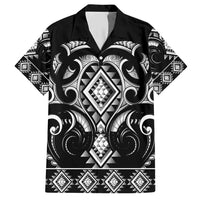 Black Ngaru Taniko With Aotearoa Maori Tattoo Hawaiian Shirt LT14 Black - Polynesian Pride