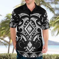 Black Ngaru Taniko With Aotearoa Maori Tattoo Hawaiian Shirt LT14 - Polynesian Pride