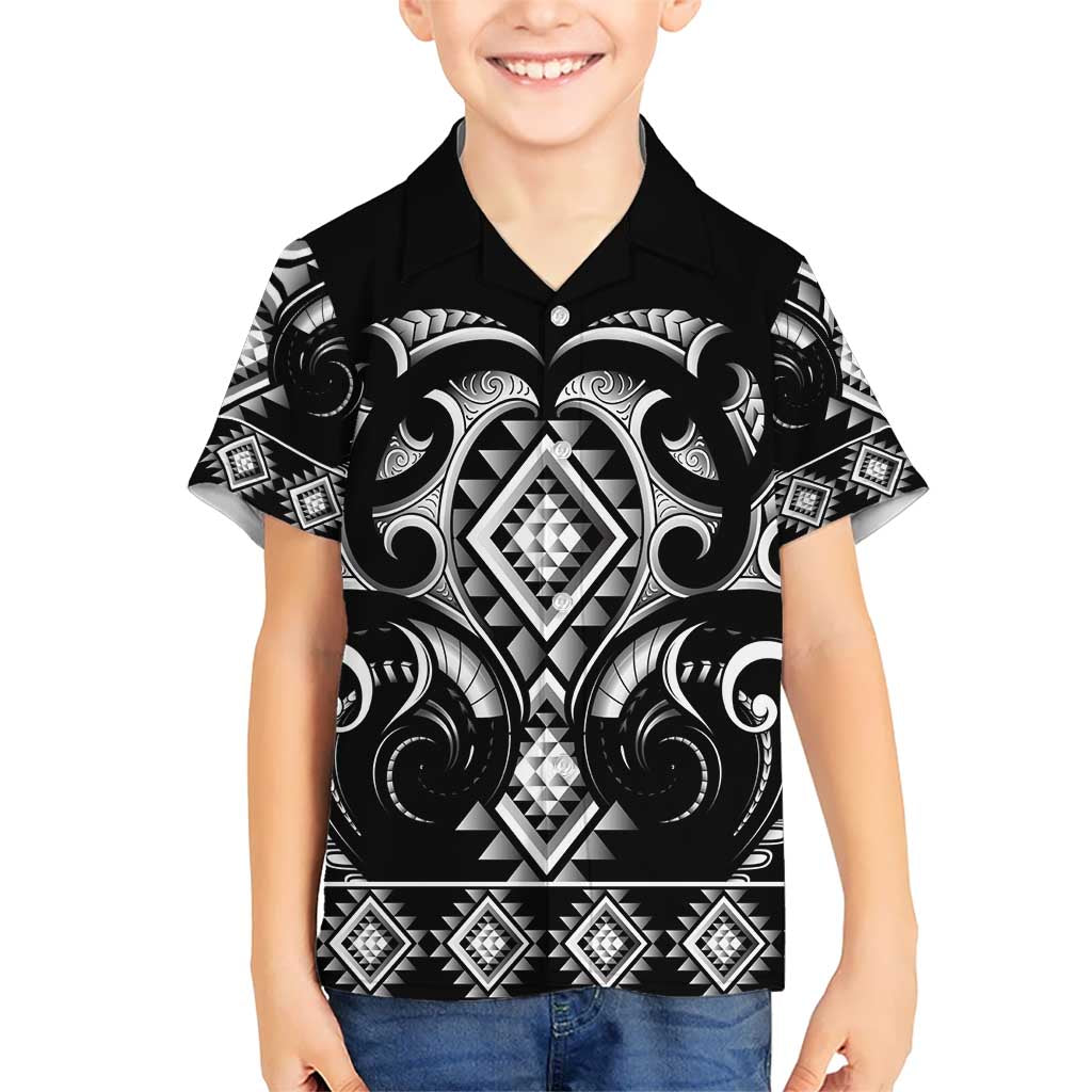 Black Ngaru Taniko With Aotearoa Maori Tattoo Hawaiian Shirt LT14 - Polynesian Pride